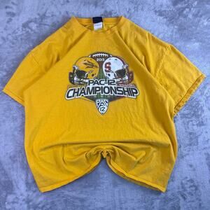 PAC-12 Championship 2013 T Shirt XL Yellow Arizona State vs Stanford Football